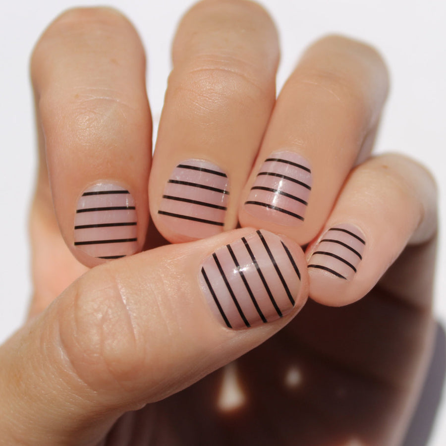 Black Stripes Nail Wraps