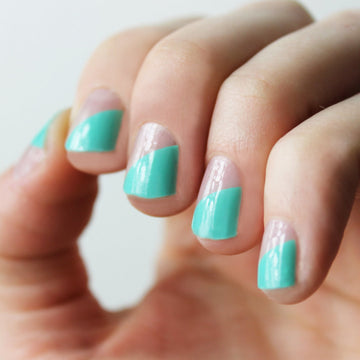 Mint Modern French Nail Wraps