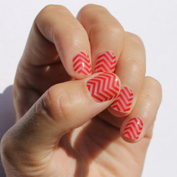 Red Chevron Nail Wraps