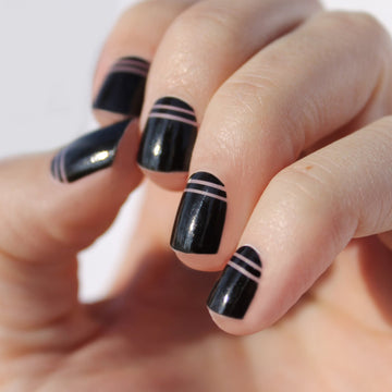 Black Olivia Nail Wraps