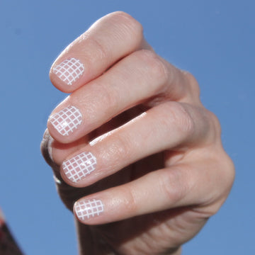 White Waffle Nail Wraps