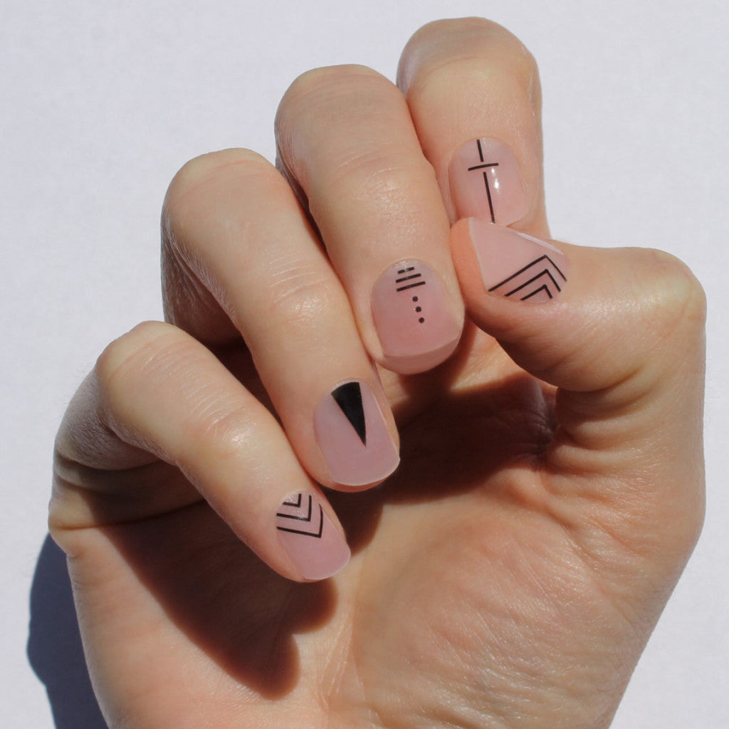 Black Inked Nail Wraps