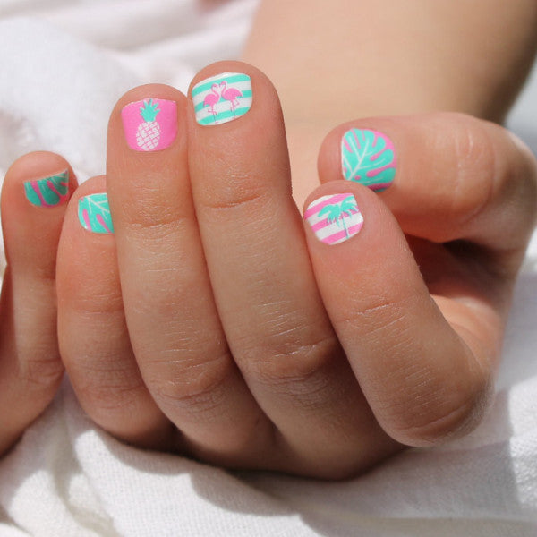 Flamingo Paradise Kids Nail Wraps