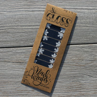Navy Snowflake Nail Wraps