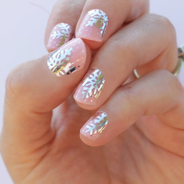 Silver Snowflake Nail Wraps