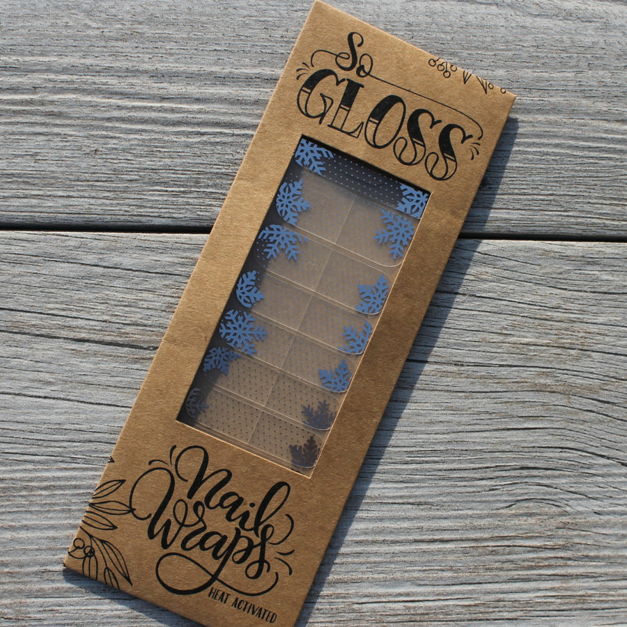 Silver Snowflake Nail Wraps