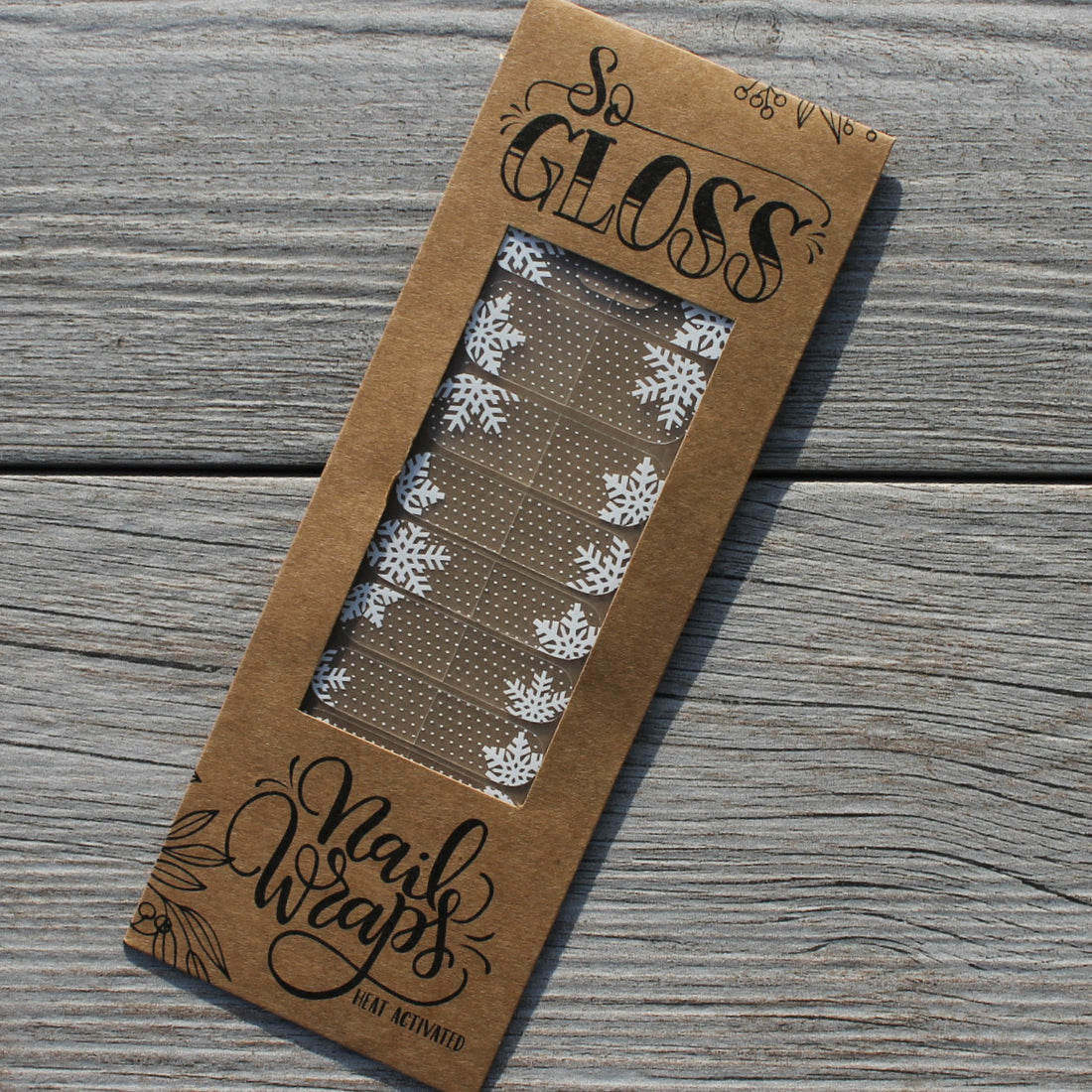 White Snowflake Nail Wraps