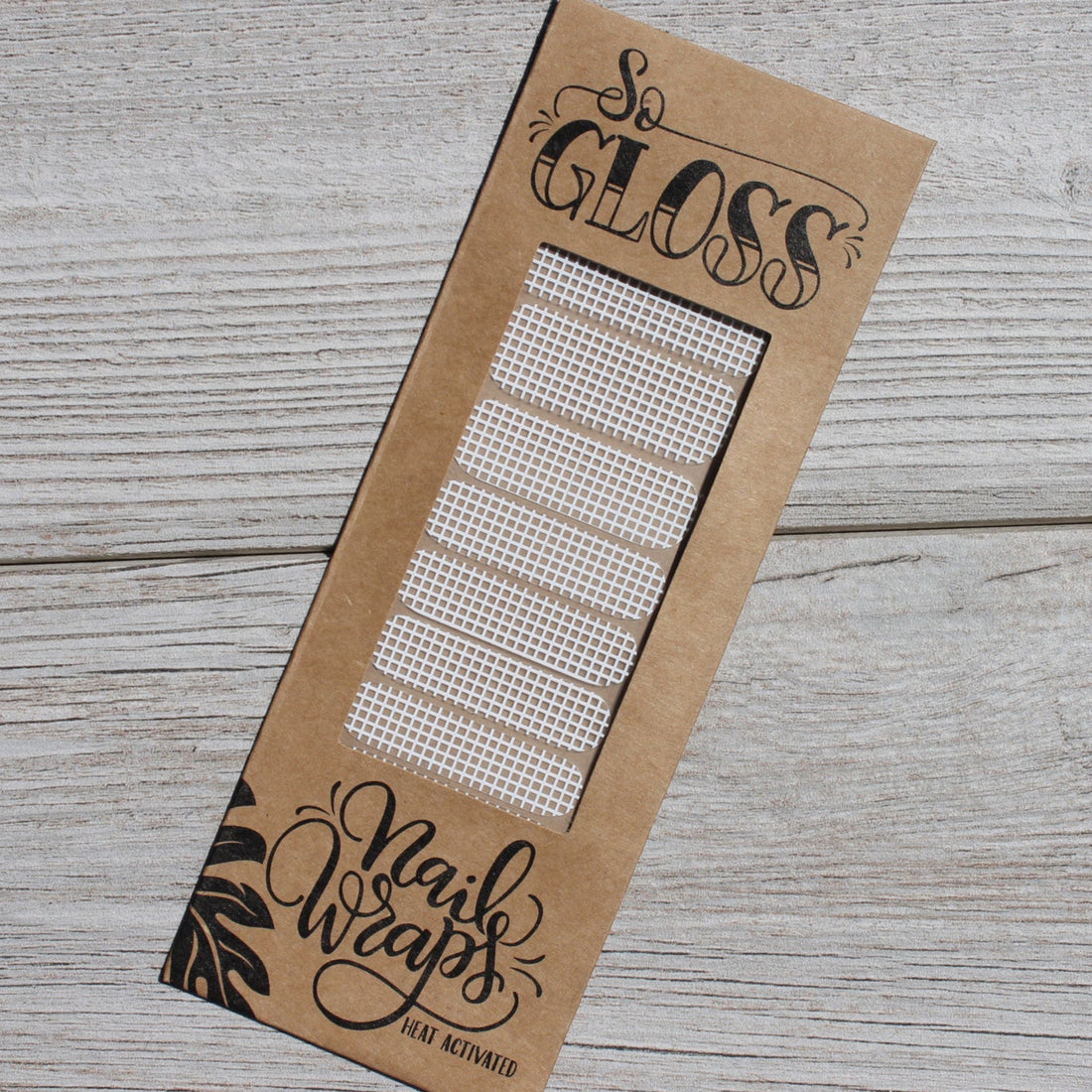White Waffle Nail Wraps
