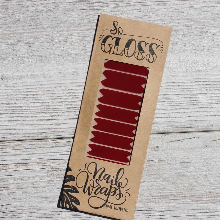 Wine Elle Nail Wraps